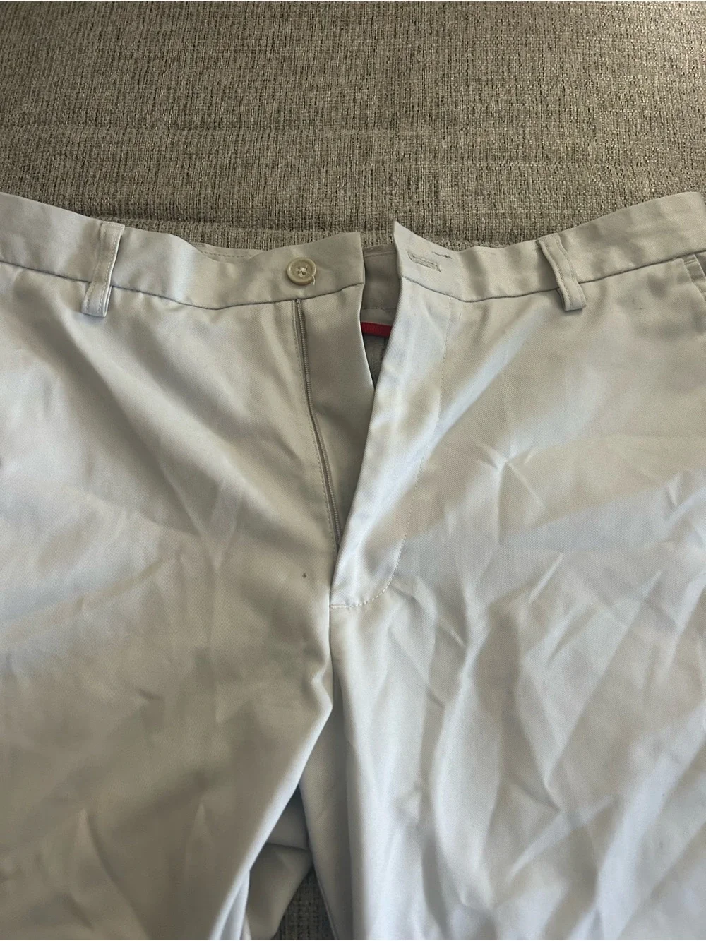 Izod Light Gray Flat Front Chino Shorts - Picture 2 of 5